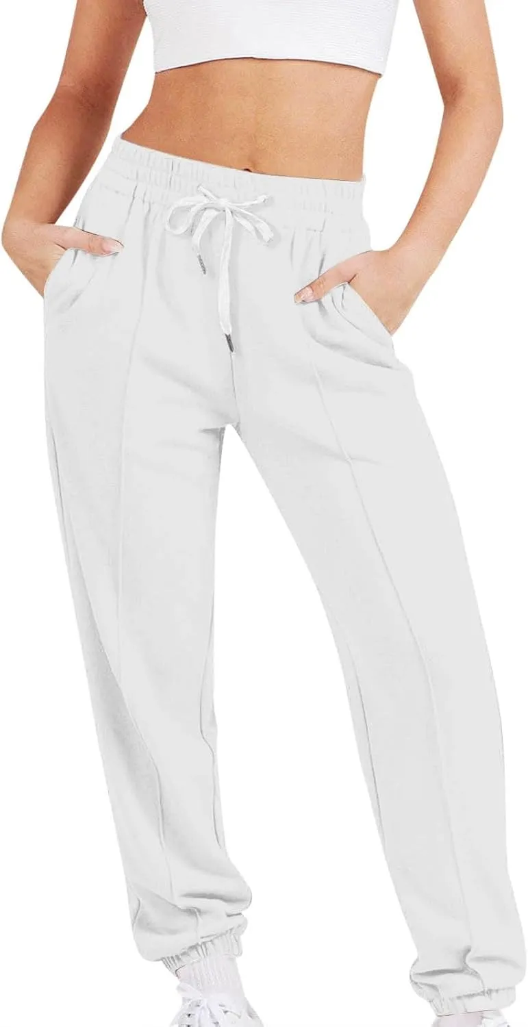Hiking Pants Women Lightweight Sweatpants Baggy Drawstring High Waist Sweat Pants Summer Bottom Jogging Trousers