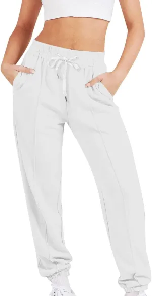 Hiking Pants Women Lightweight Sweatpants Baggy Drawstring High Waist Sweat Pants Summer Bottom Jogging Trousers