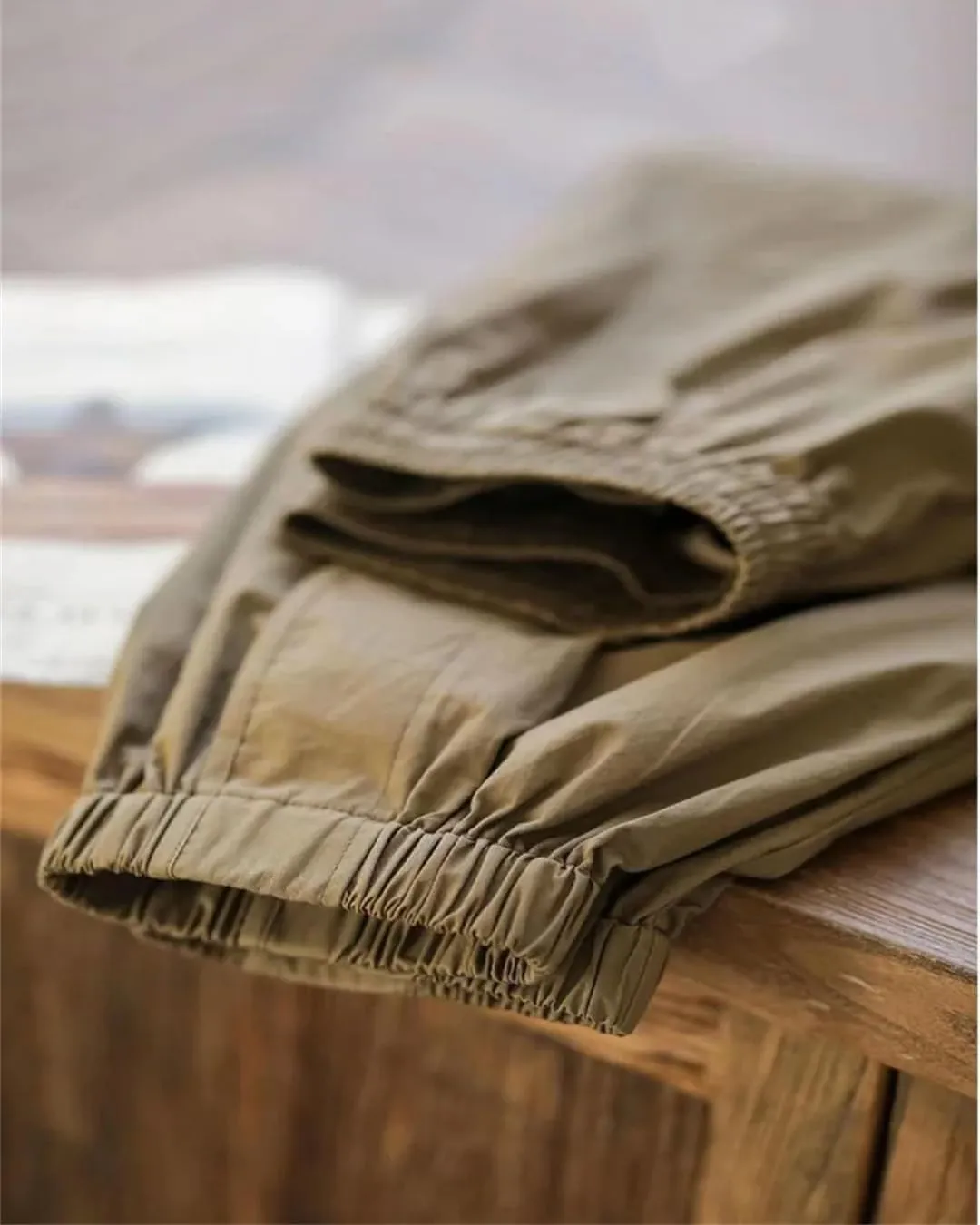 Hndudnff Women Solid Elastic Waist Harem Pants Casual High Waist Bloomers Buttons Loose Trouser