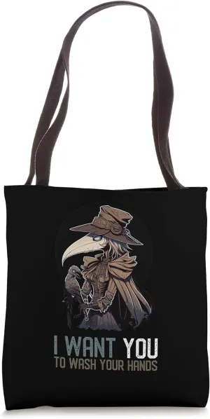I Want You To Wash Your Hands - Female Plague Doctor Tote Bag
