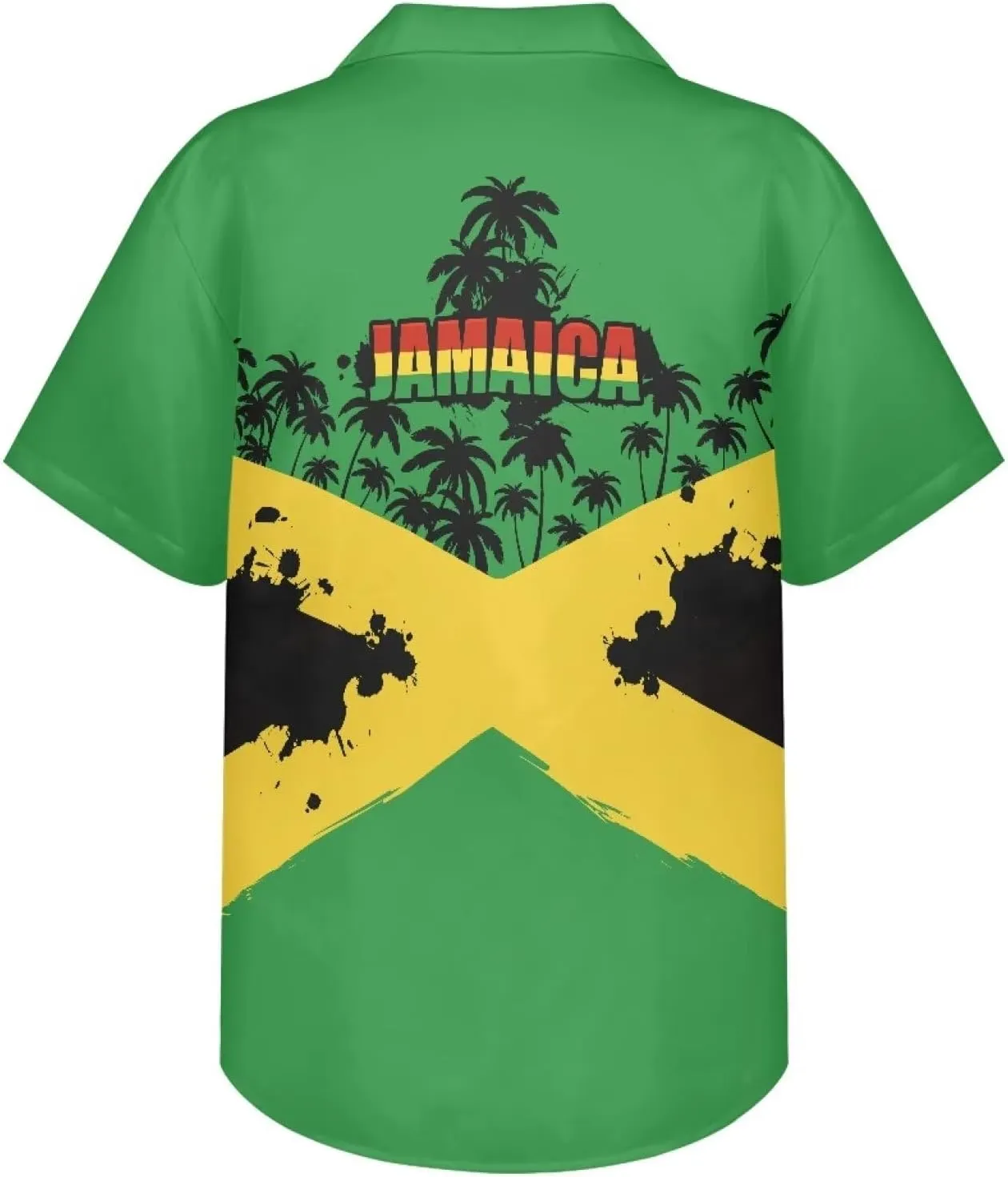 Jamaican 2 Piece Set Couple Outfits Women Jamaica Flag Short Sleeve Skinny Slim Dress Men's Shirt