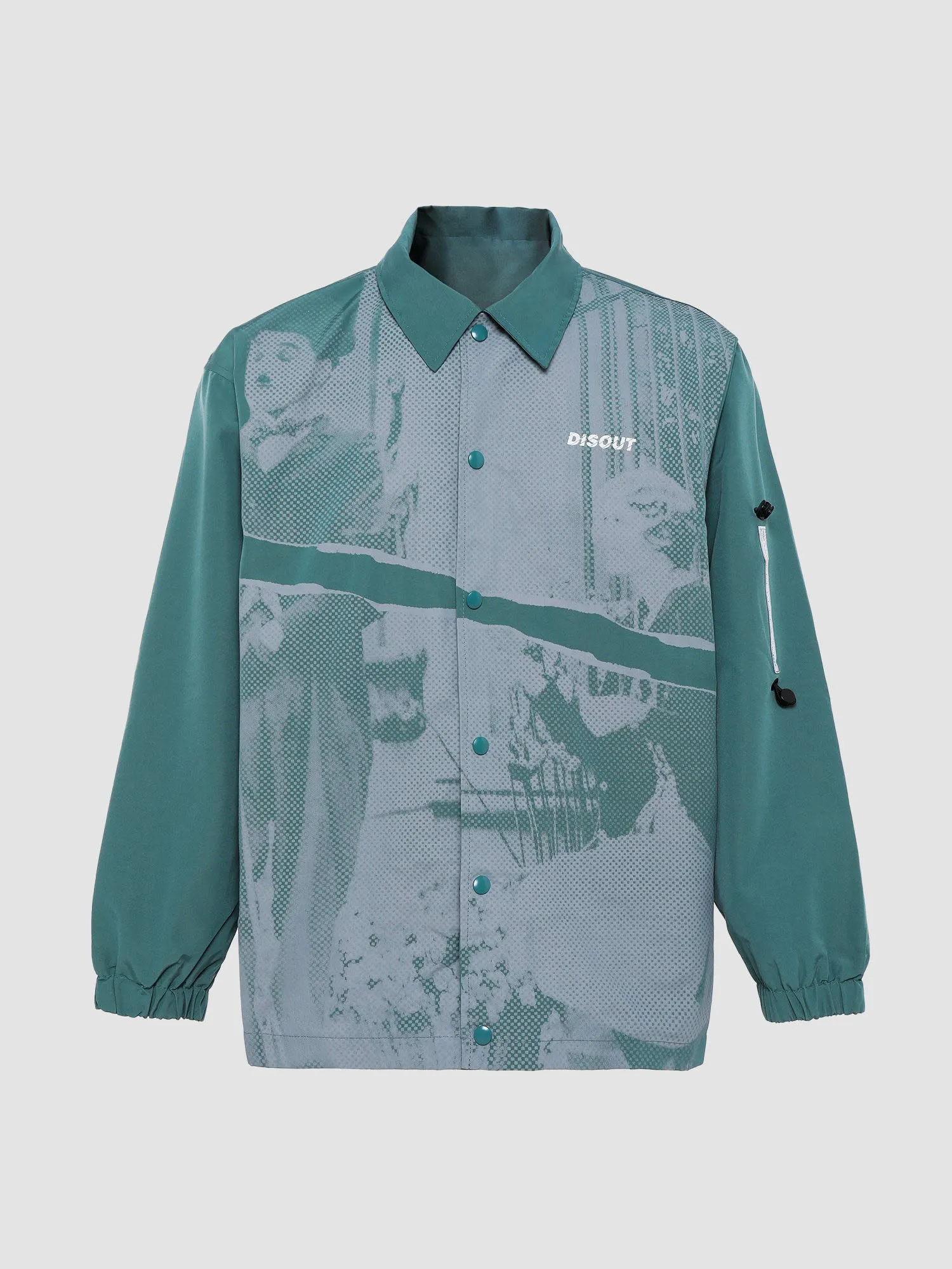 JUSTNOTAG Casual Print Vintage Plus Size Jacket