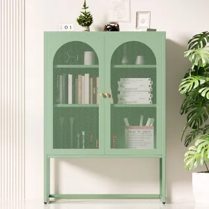 Kellen Metal Buffet Sideboard Cabinet - Green