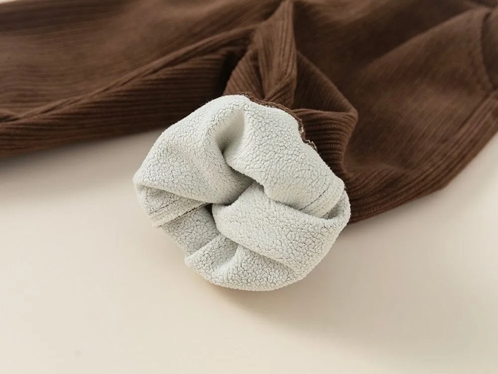 Lace Cuffed Winter Plush Casual Pants
