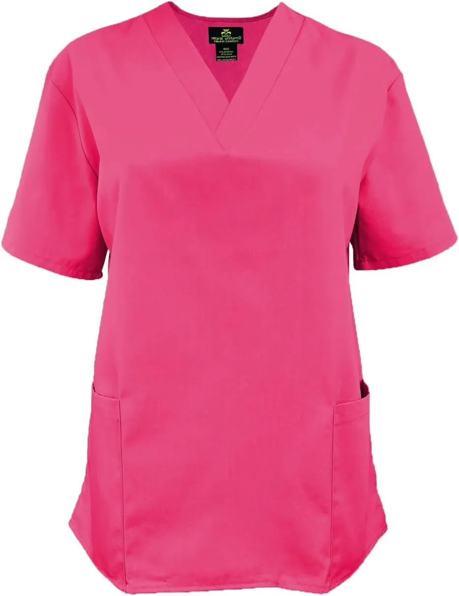 M&M SCRUBS Women's Scrub Set V-Neck Medical Scrub Tops and Pants 2 Pack Set
