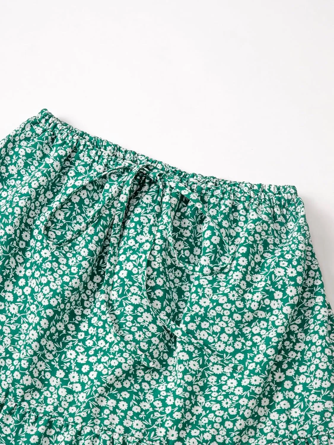 Maxi Skirts for Women Tiered Long Skirts Pleated A Line Adjustable Elastic Waist with Drawstring Flowy Long Skirt