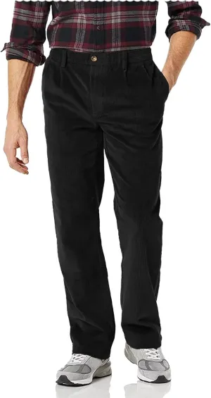 Mens Slim Fit Dress Pants Corduroy Chino Pant