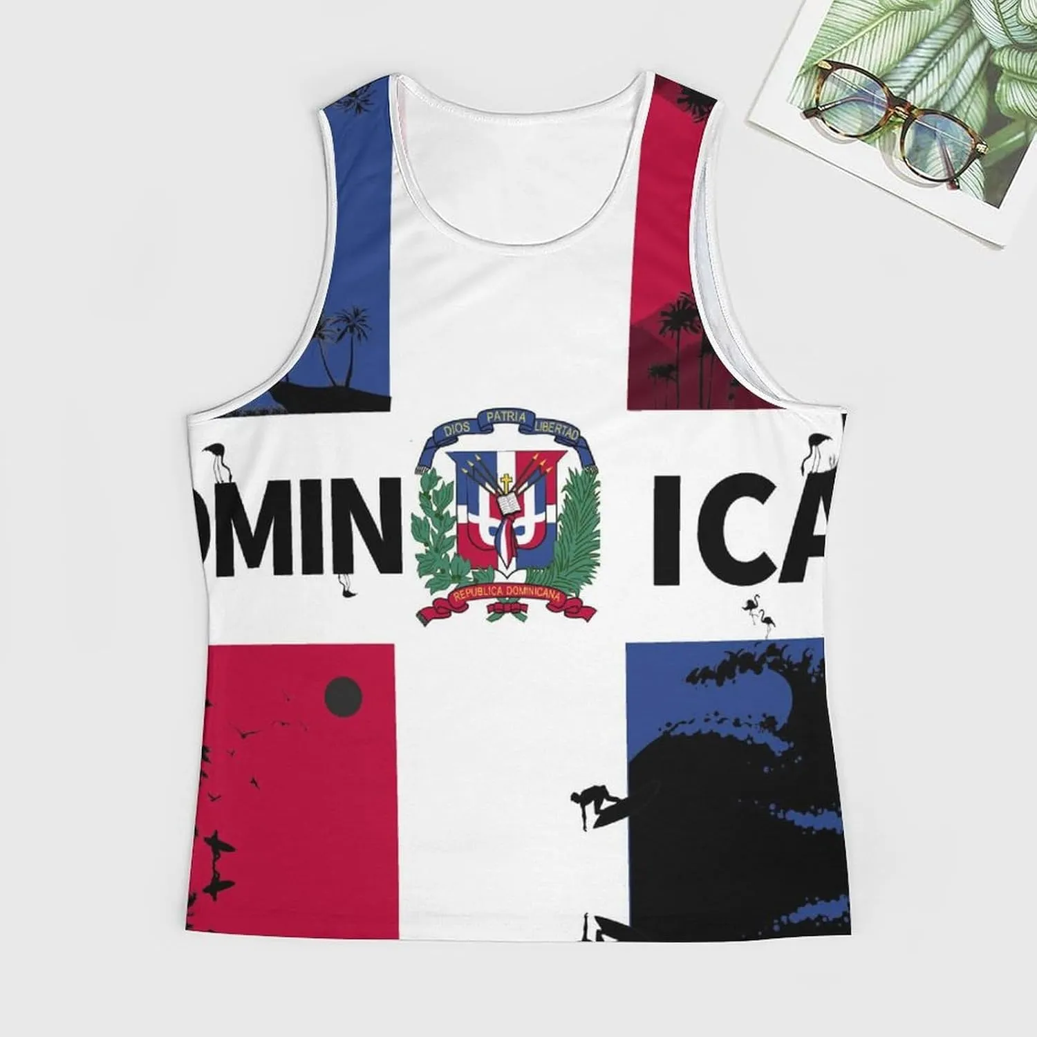 Mens Tank Tops Summer Sleeveless T-Shirt Puerto Rico Flag Casual Funny Gym Workout Tank Top