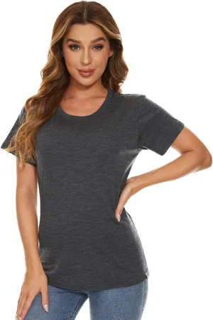 MERINNOVATION Women's Merino Wool T-Shirt Short Sleeve Athletic Tee Wicking Base Layer