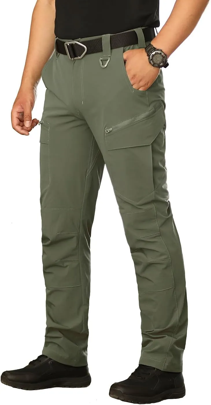 NAVEKULL Men's Lightweight Tactical Hiking Pants Quick Dry Stretch Multi-Pockets Outdoor Work Cargo Pants
