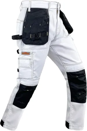 Notus Mens Construction Tactical Carpenter Multi-Pockets Cordura Knee and Holster Pockets Reinforced Work Pants