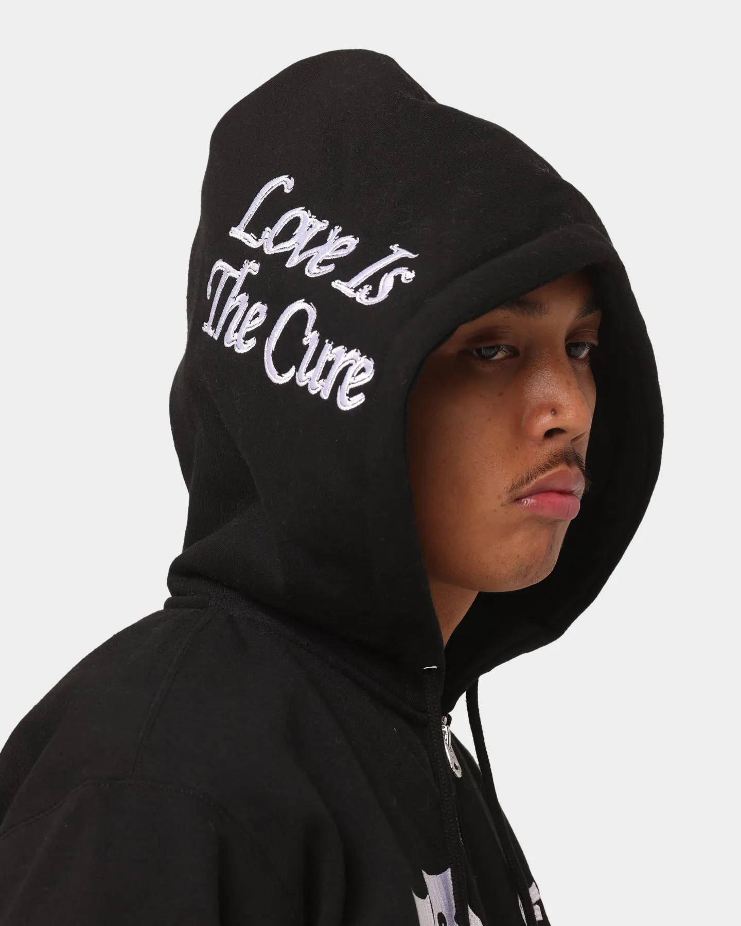 Obey Flash Zip Hoodie Black