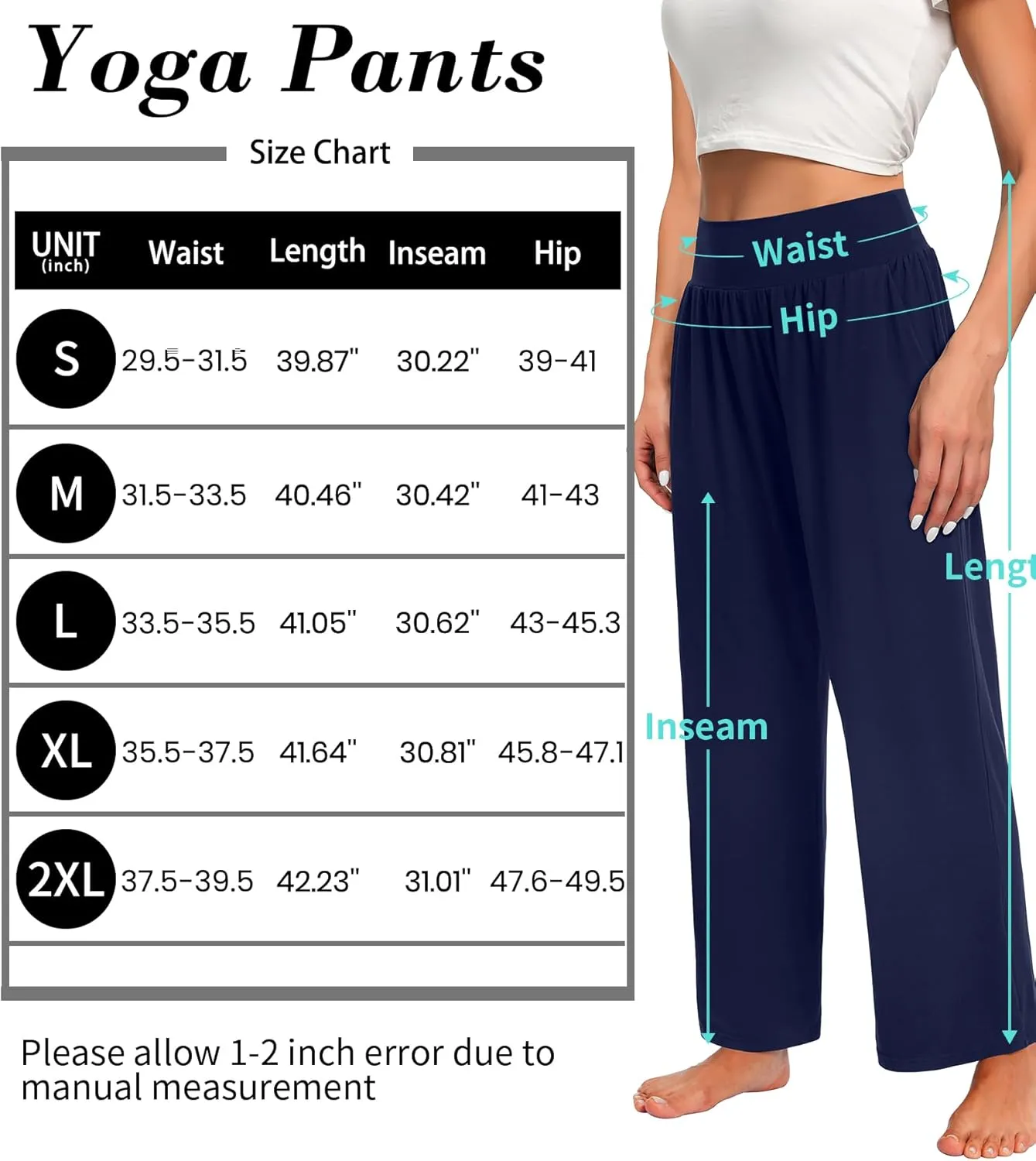 OLIKEME Womens Wide Leg Yoga Pants High Waisted Comfy Casual Loose Pants Workout Plus Size Lounge Sweatpants with Pockets