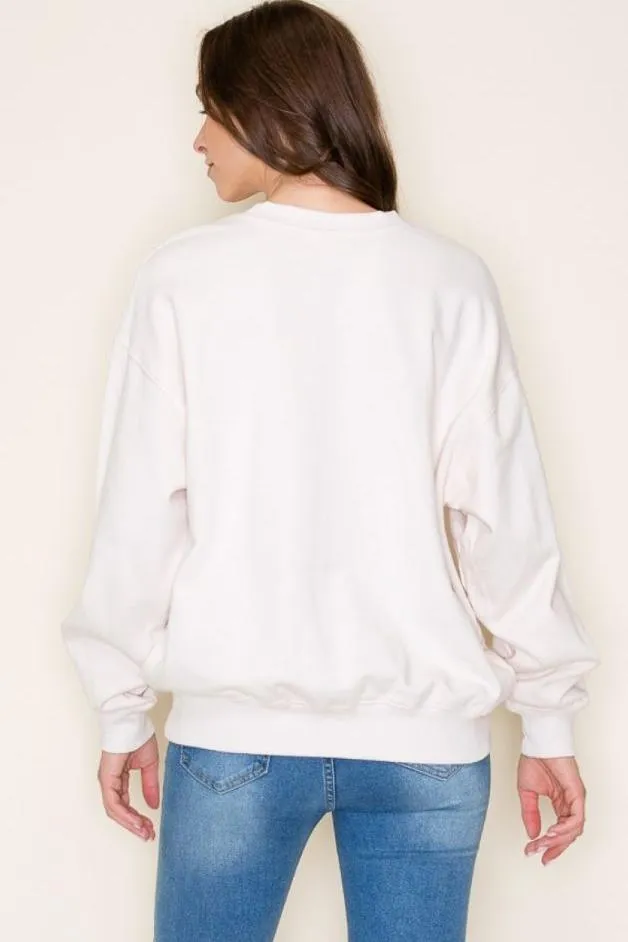 Olive and Bette's - Farm Peaches Sweatshirt - Ivory