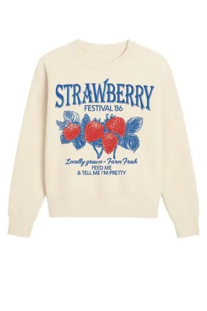 Olive and Bette's - Strawberry Sweatshirt - Ivory