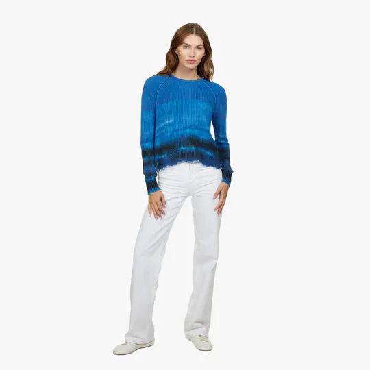 Ombre Scallop Shaker - Navy Blue Combo