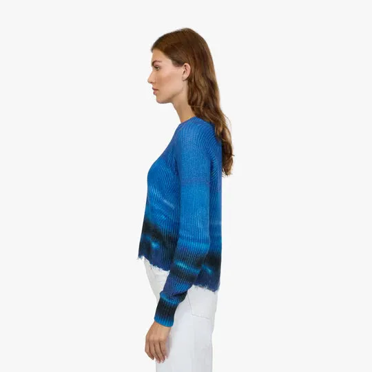 Ombre Scallop Shaker - Navy Blue Combo