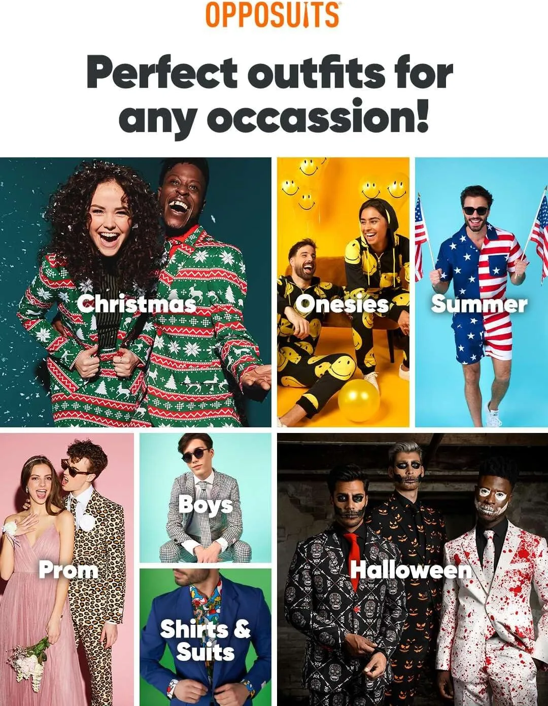 Opposuits Men's Formal Outfit - Premium Tuxedo Suit - Slim Fit - Includes Blazer, Pants and Bow Tie