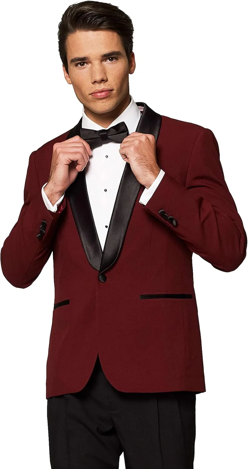 Opposuits Men's Formal Outfit - Premium Tuxedo Suit - Slim Fit - Includes Blazer, Pants and Bow Tie
