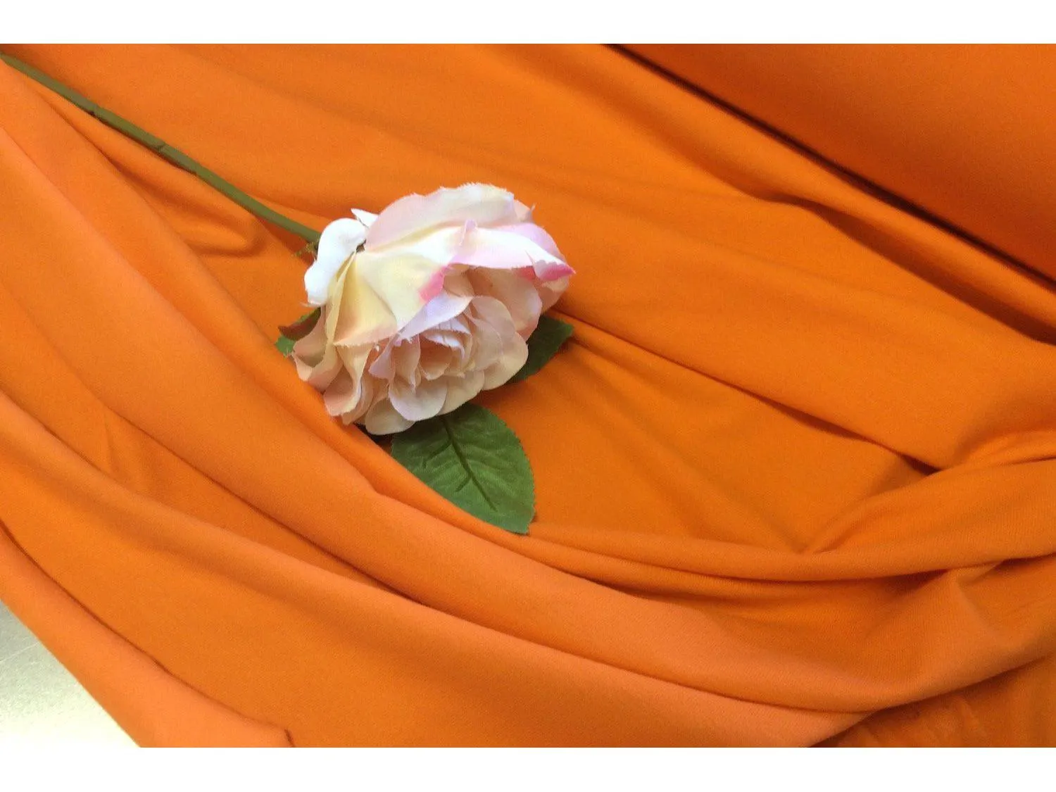 ORANGE Stretch Jersey - Soft Jersey Fabric 190gsm 155cm