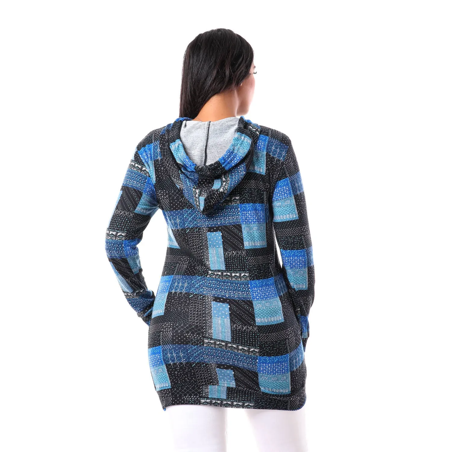 Patterned Slip On Hoodie - Kady