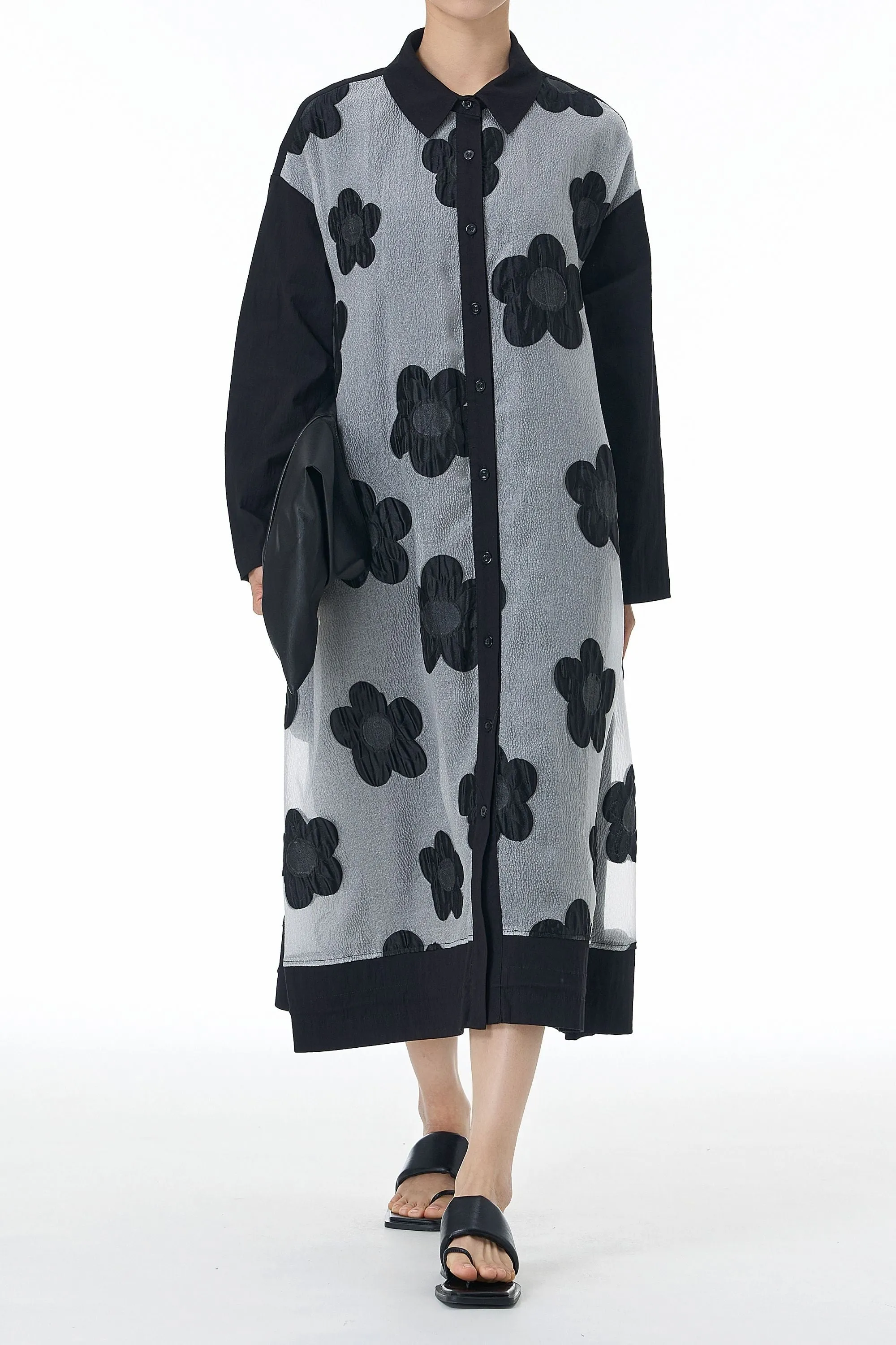 Petals in the Dark Shirt Dress
