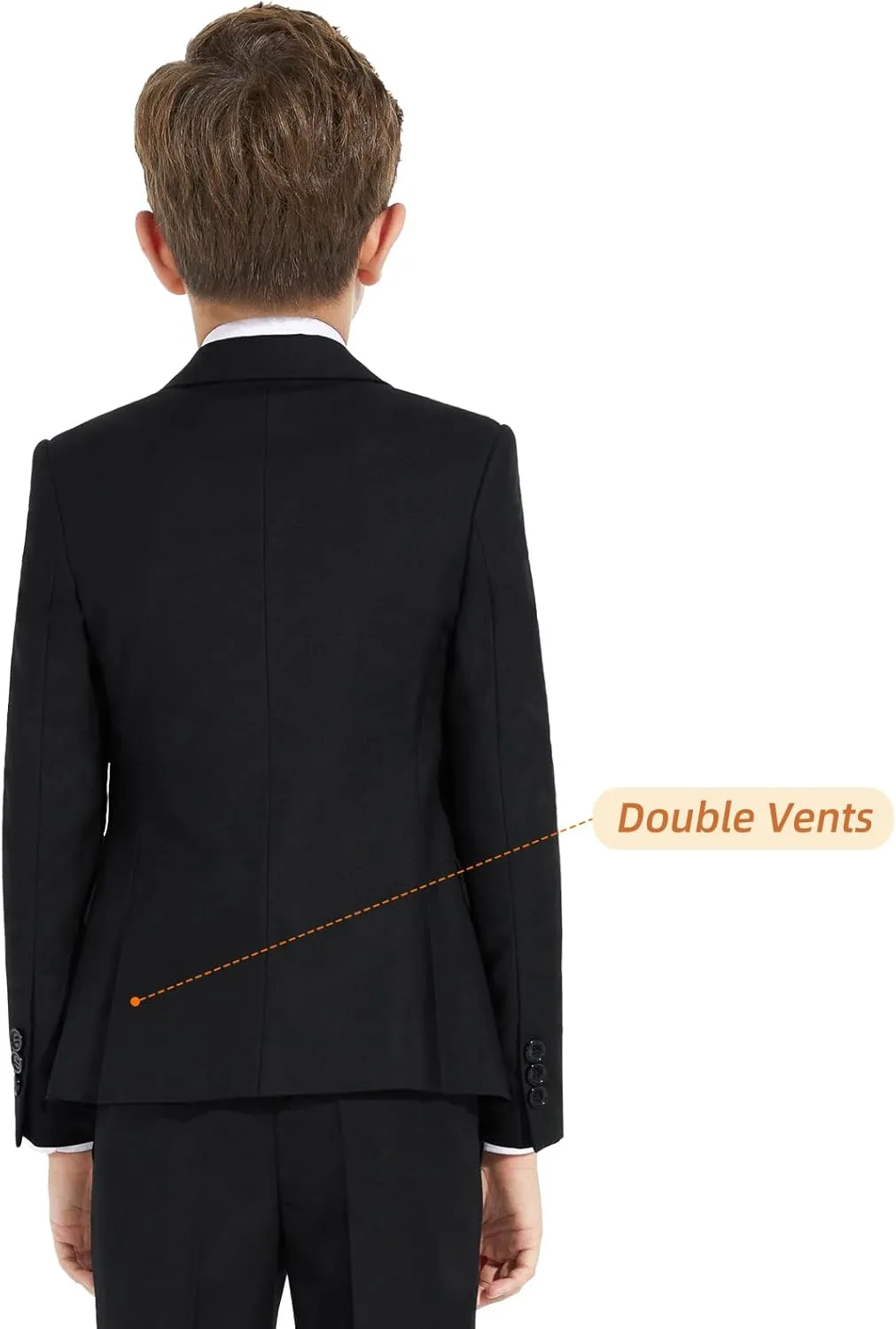 Plavict Boys Formal Suit Slim Fit for Boys Wedding Ring Bearer Outfit with Adjustable Waist