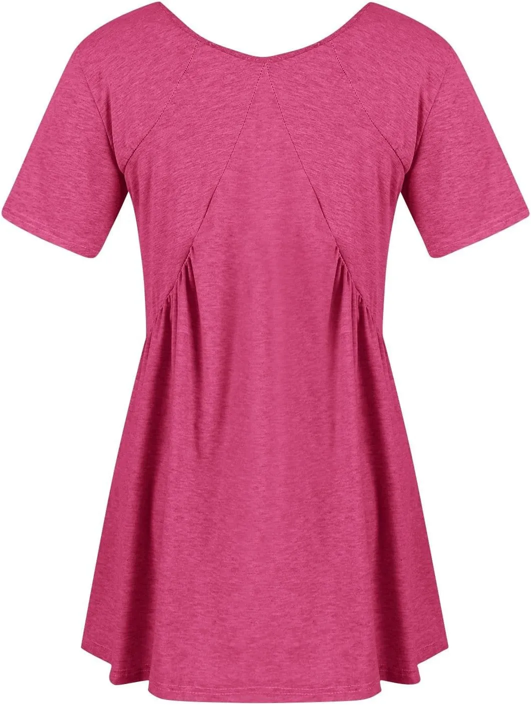 Plus Size Dress for Women Summer Loose V Neck Short Sleeve Mini Dresses Cute Lightweight Ruffle Hem Beach Sundress