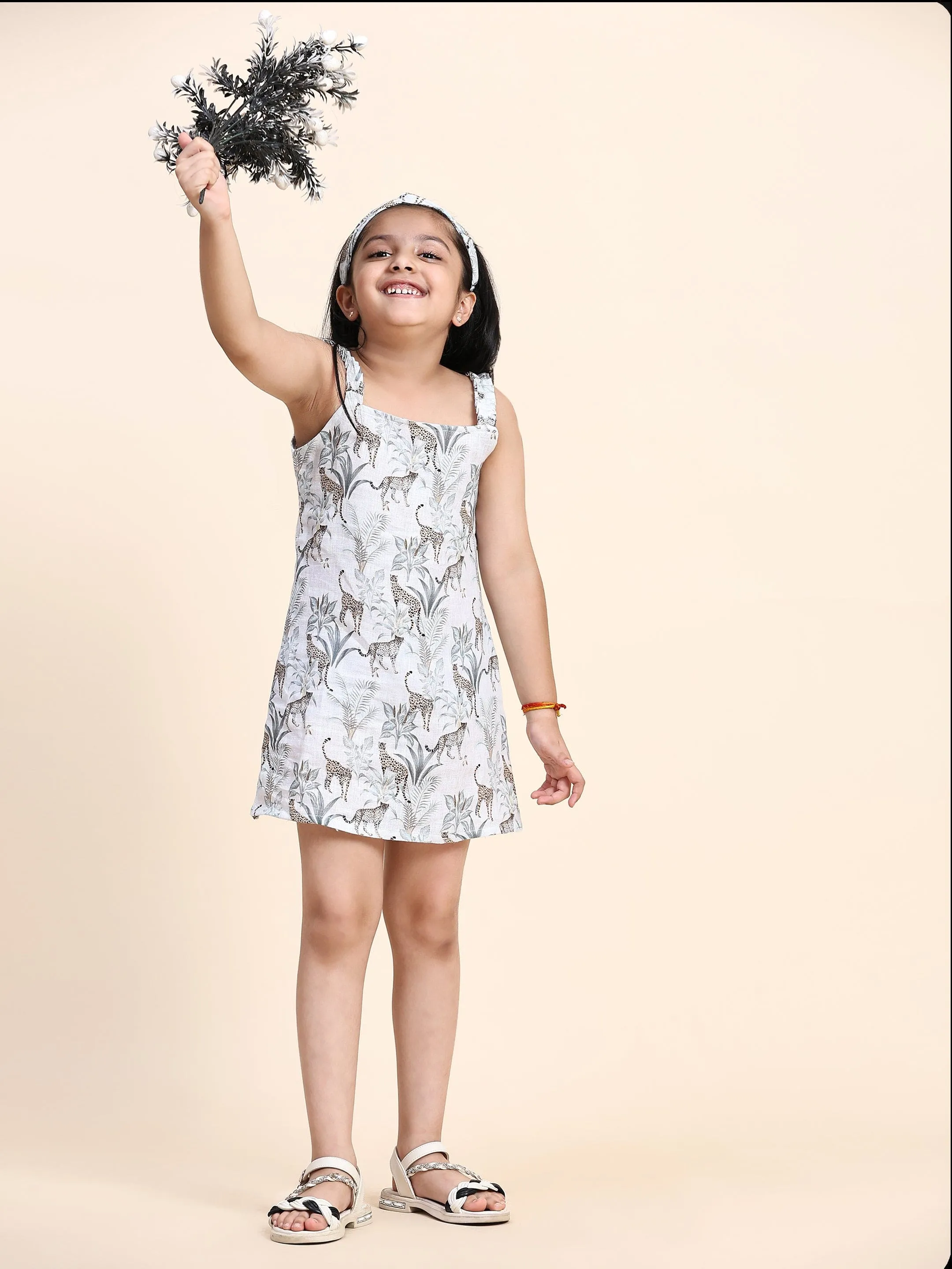 Pre-Order: Leopard Print Pure Linen Dress