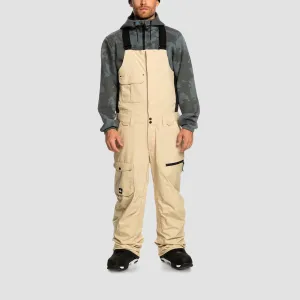Quiksilver Utility 20K Snow Bib Pants Pale Khaki
