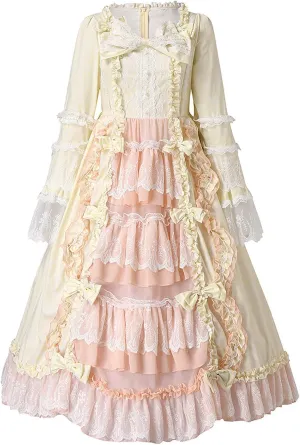 Renaissance Dress for Women 2023 Victorian Princess Dress Plus Size Vintage Lace Corset Medieval Dresses Ball Gown