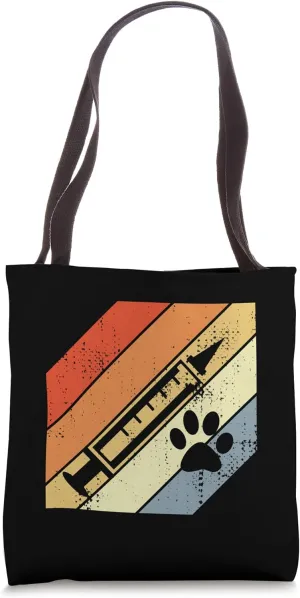 Retro Syringe Veterinary Doctor Veterinarian Tote Bag