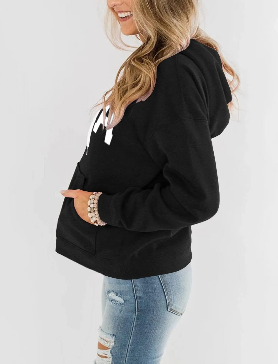REVETRO Womens Hoodie Graphic Tie Dye Sweatshirt Casual Long Sleeve Hoodies Drawstring Pullover Tops With Pocket