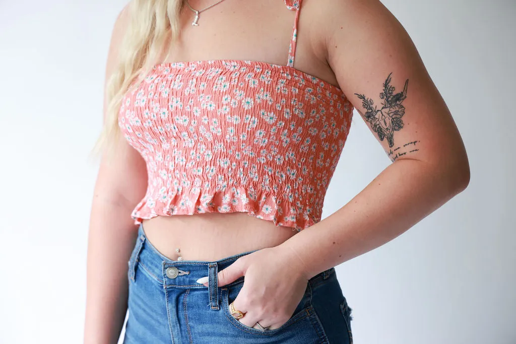 Smocked Crop Top