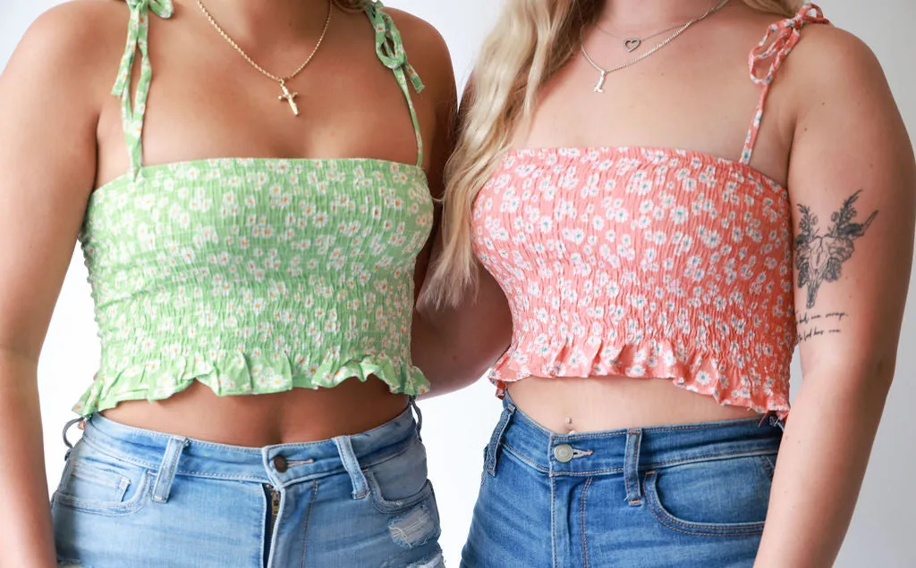 Smocked Crop Top