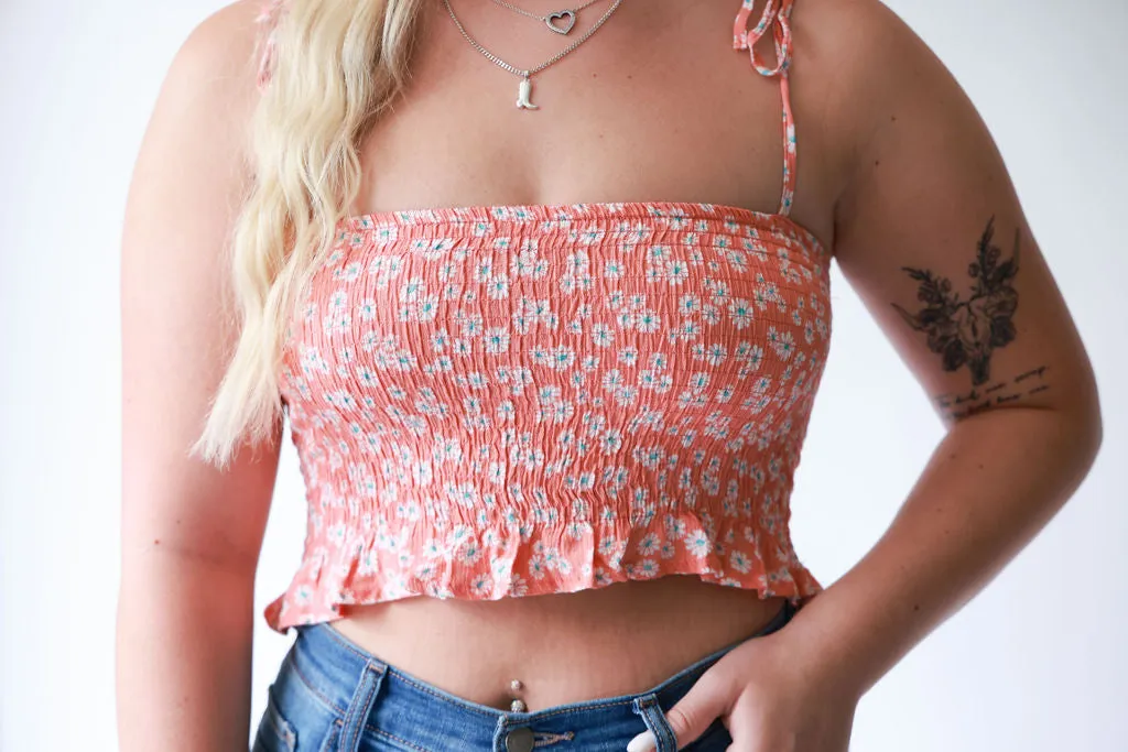 Smocked Crop Top