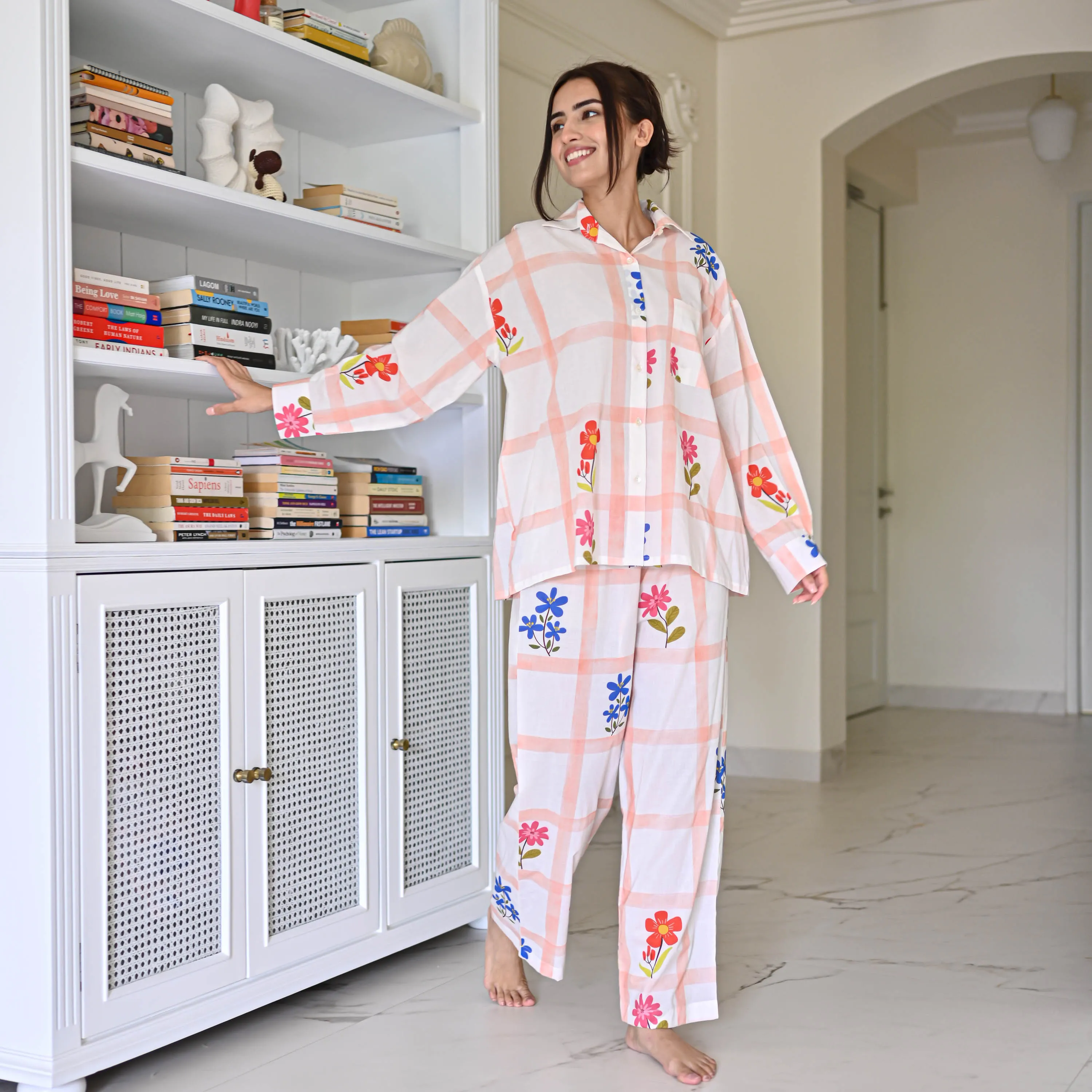 Stripe Floral Pyjama Set