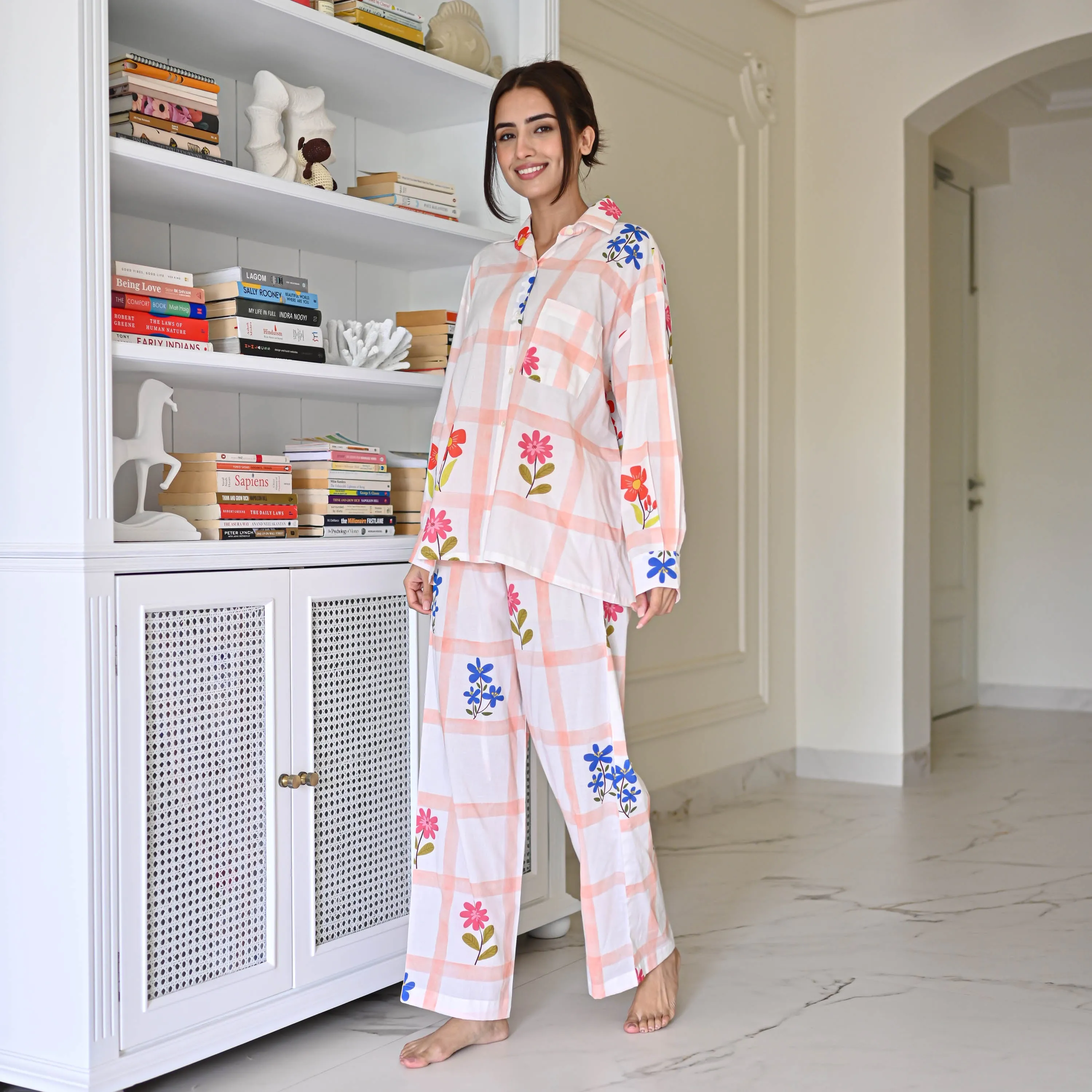 Stripe Floral Pyjama Set