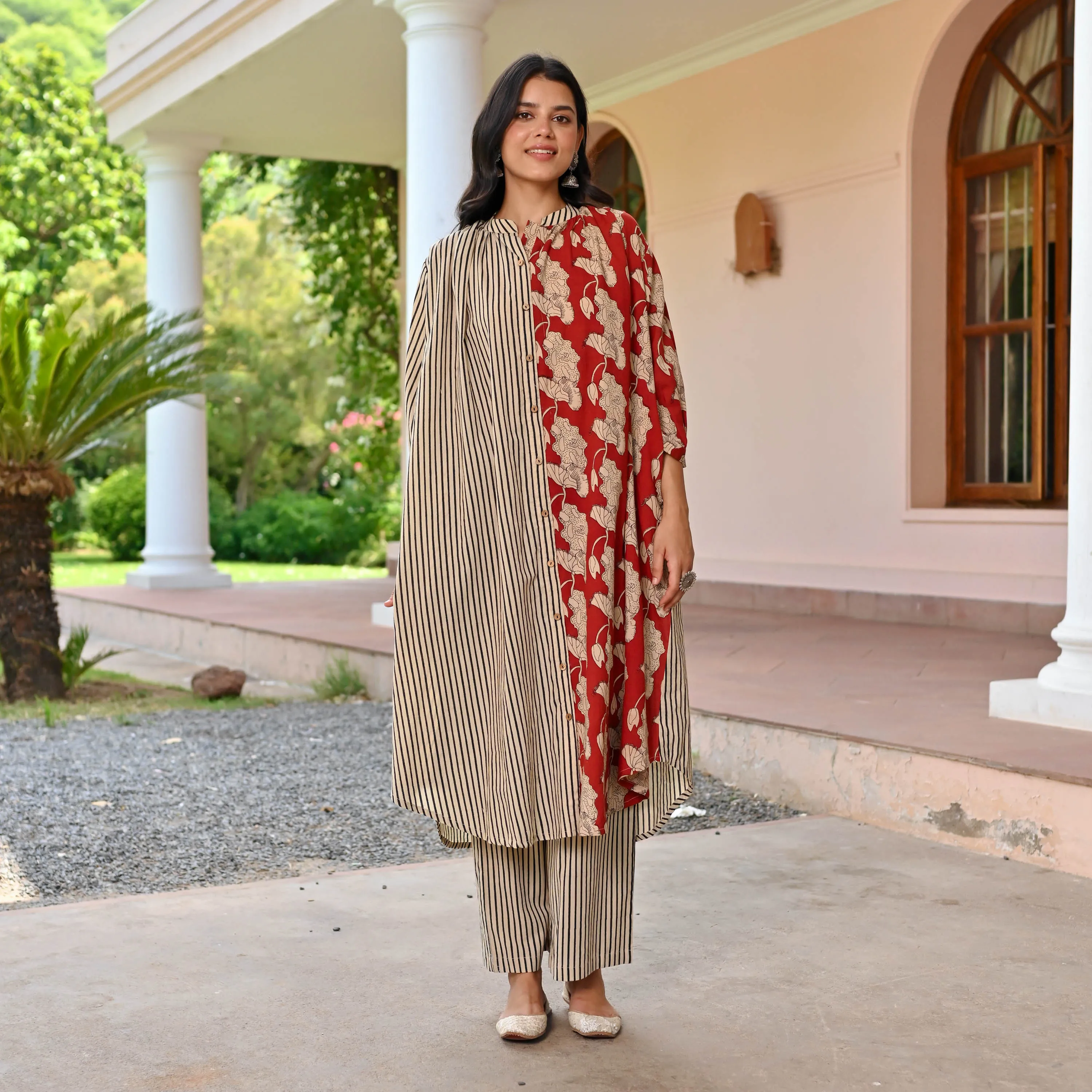 Striped Printed Matching Set