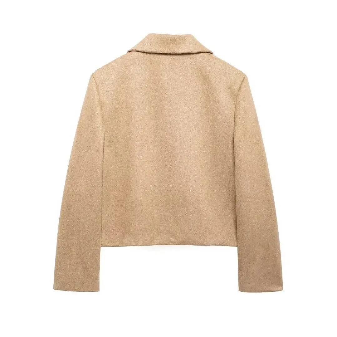 Suede Cropped Jacket
