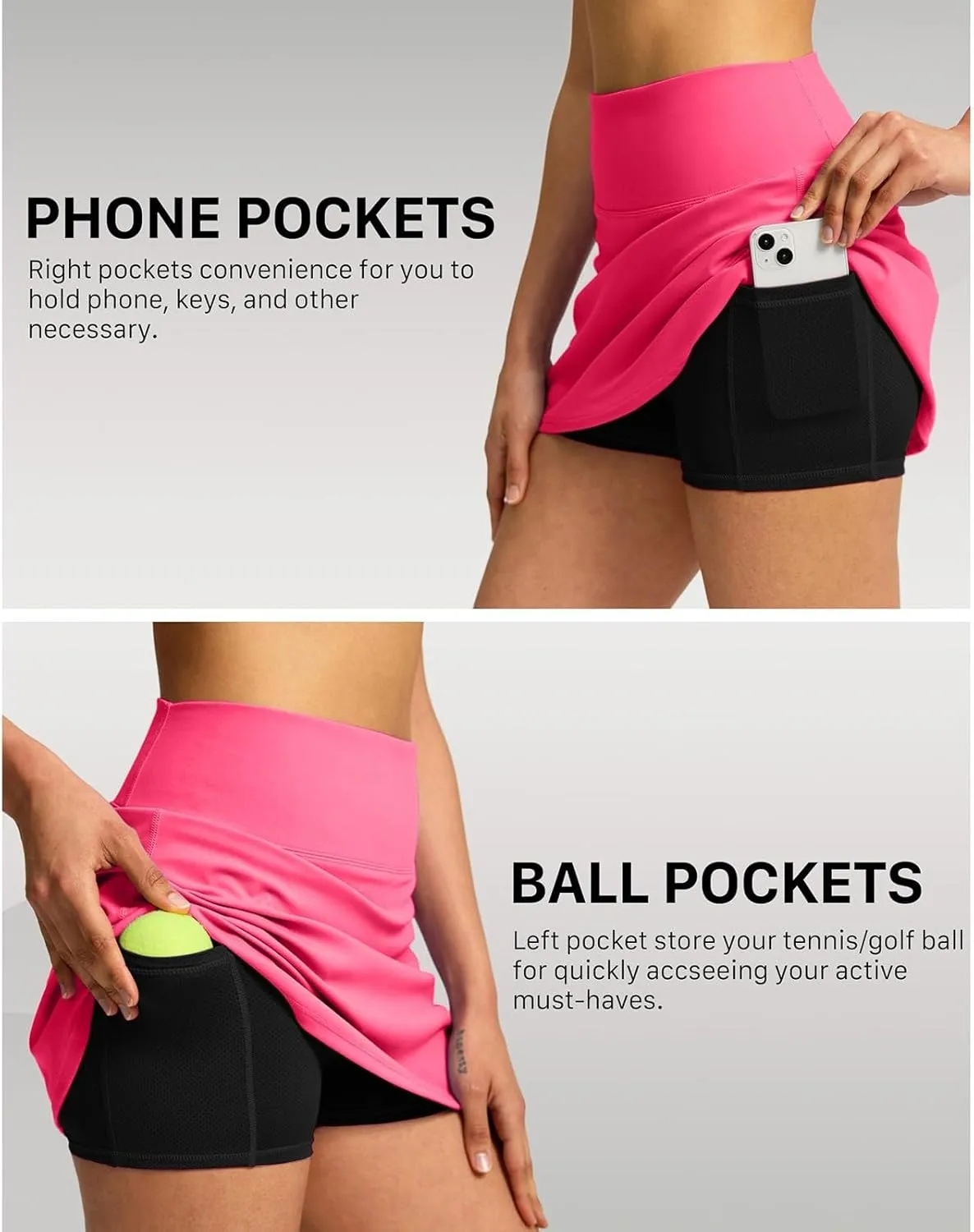 Tennis Skirts for Women with Shorts High Waisted Athletic Golf Skorts with Pockets Summer Flowy Lightweight Outfits