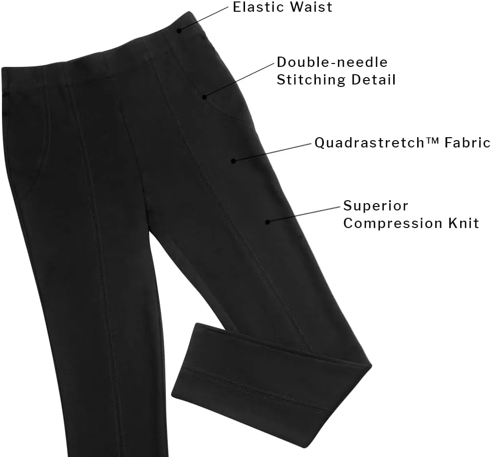 Thalian JENA Womens Slim Fit Pull On Ponte Pants