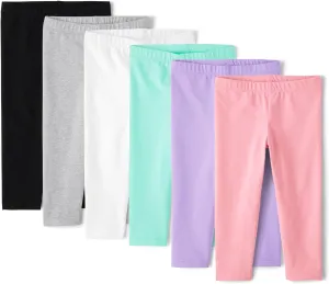 The Children's Place Baby Girls' and Toddler Assorted Solid Leggings, Multipacks