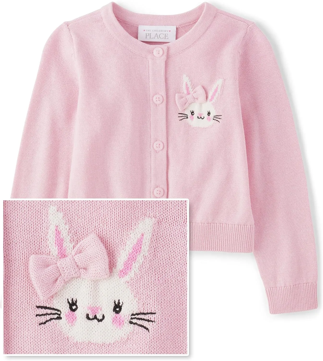 The Children's Place Baby Girls' and Toddler Long Sleeve Knit Button Front Cardigan