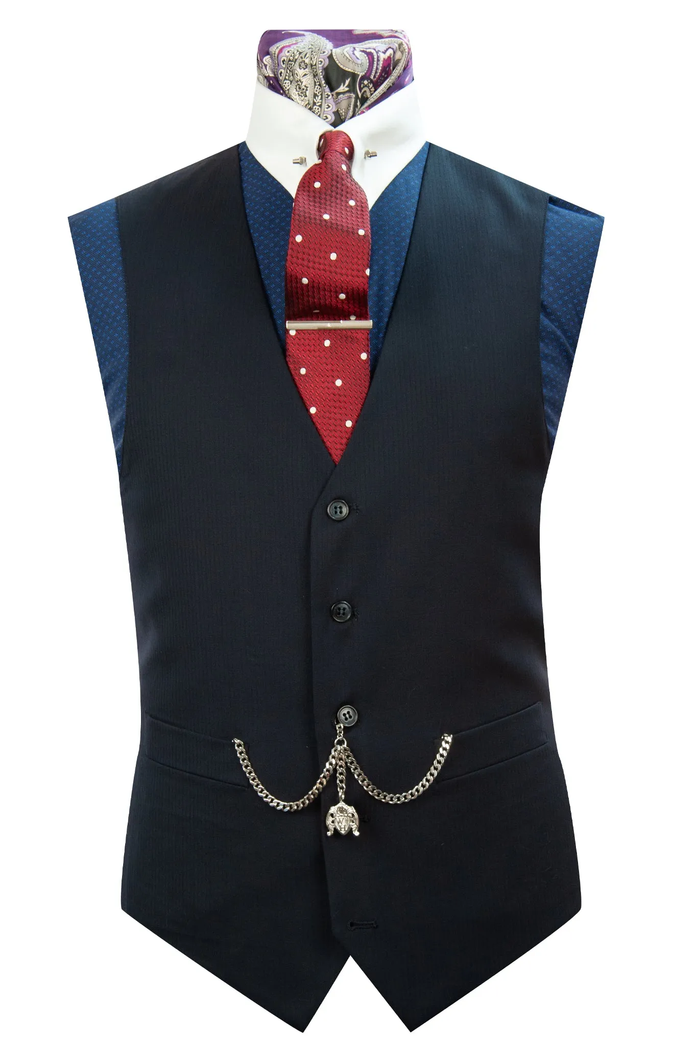 The Follett Navy Herringbone Suit