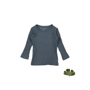 The Long Sleeve Tee - Midnight Ribbed