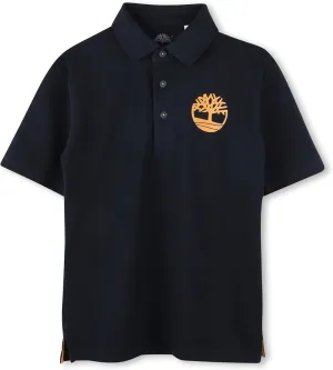 Timberland Boys Short Sleeve Cotton Knit Polo Shirt