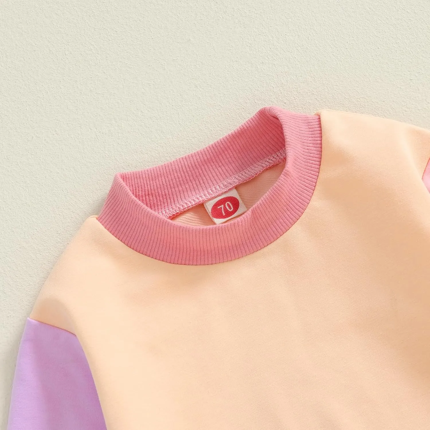 Toddler Baby Girl Boy Sweatshirt Color Block Long Sleeve Oversized Crewneck Pullover Tops Fall Winter Outfits