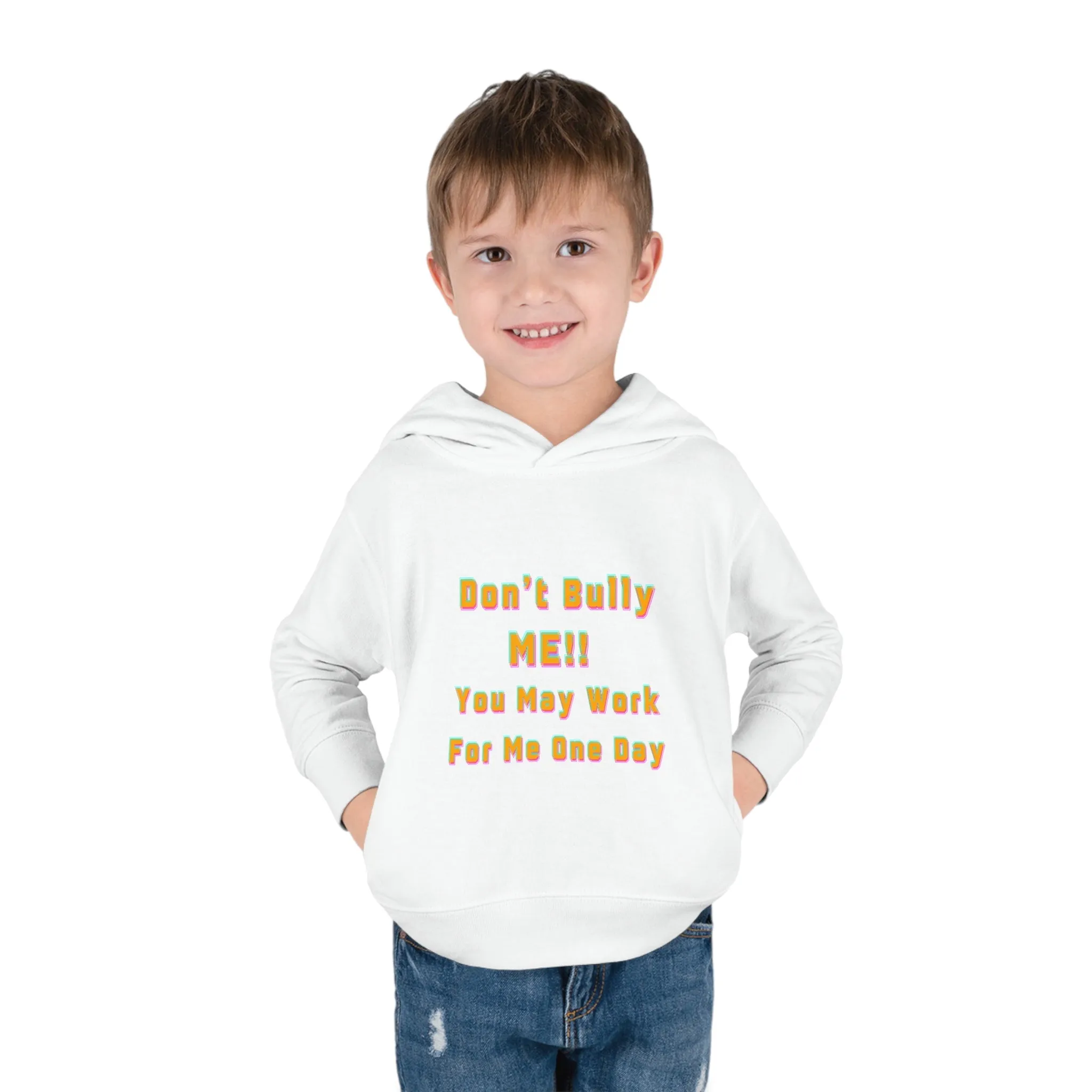 Toddler Hoodie - 'Don't bully me, you may work for me one day'
