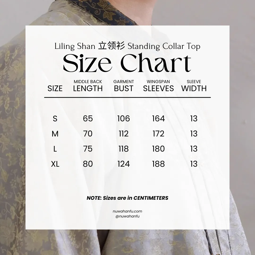 Tong Jin 铜镜 Bronze Mirror Men's & Unisex Ming Dynasty Jacquard Liling Standing Collar Top